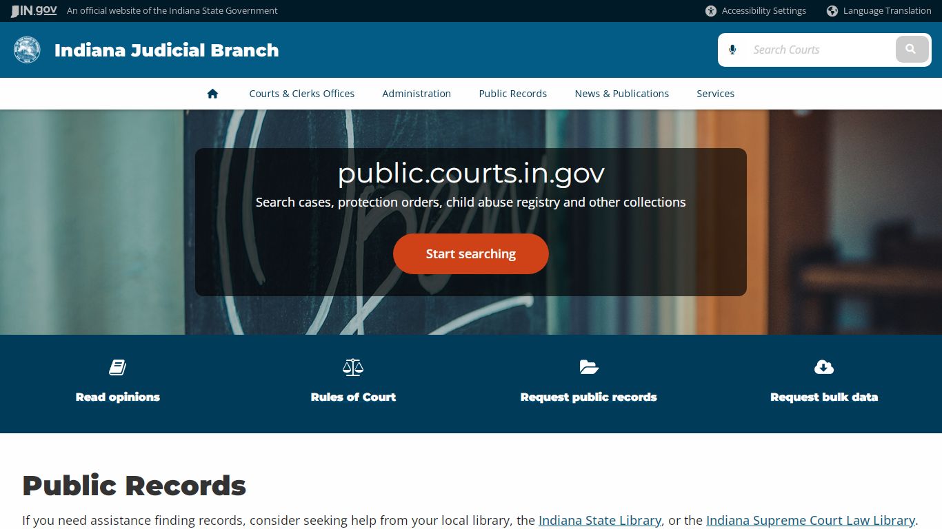 Courts: Public Records