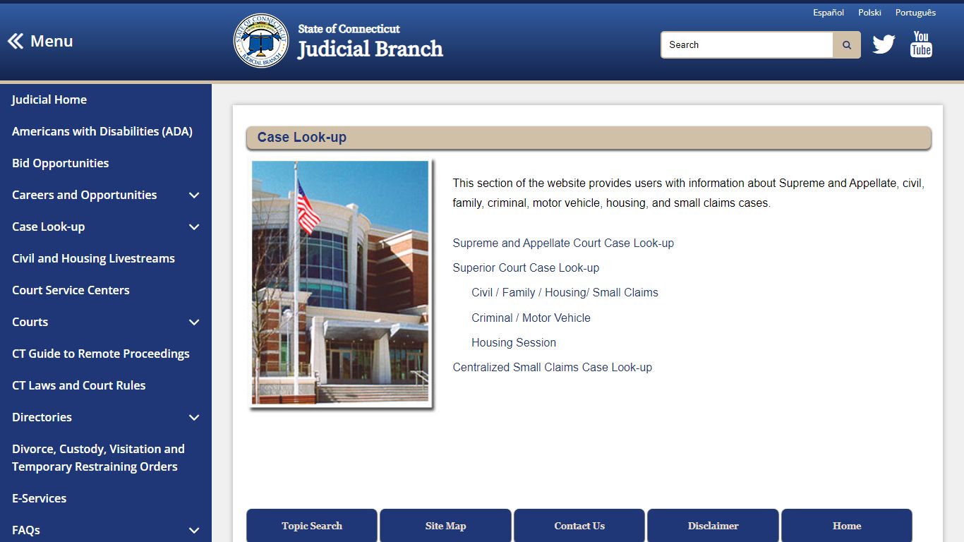 Case Look-up CT Judicial Branch